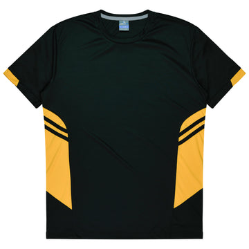 Tasman Mens Tee - Black/Gold