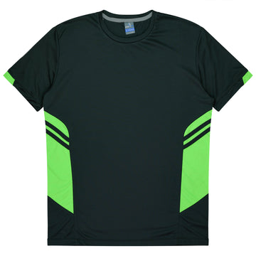 Tasman Mens Tee - Slate/Neon Green