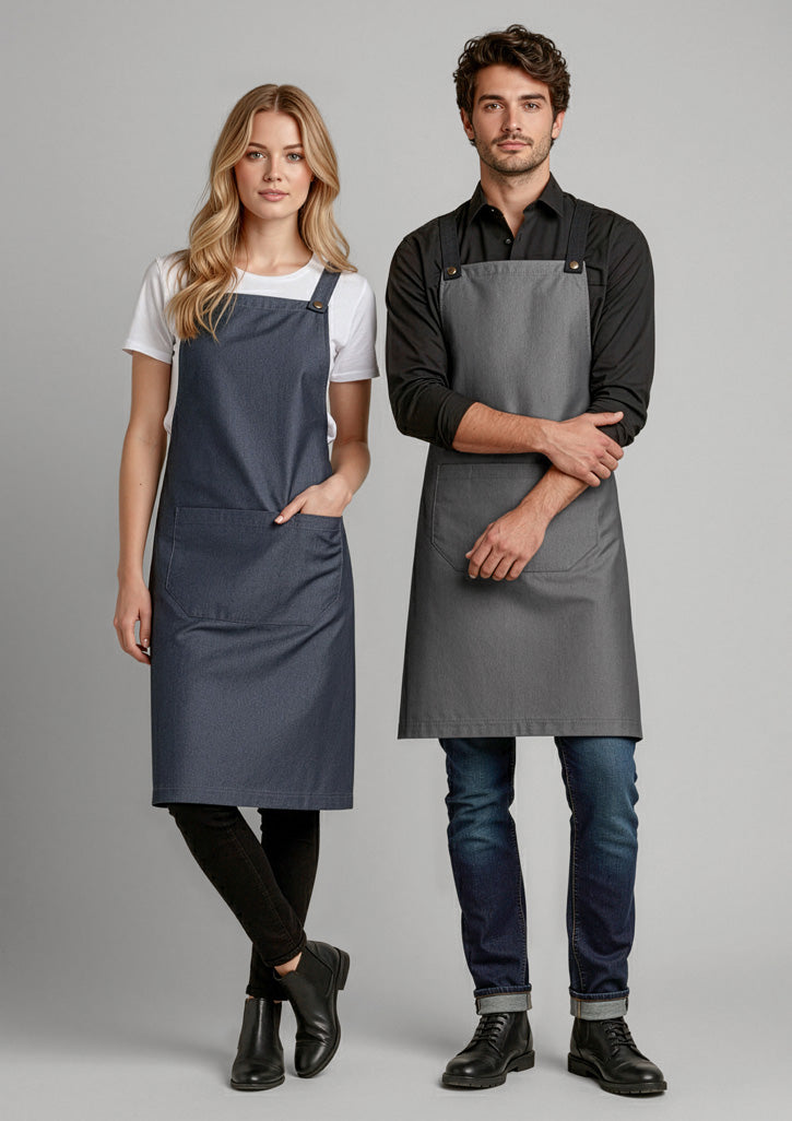 Urban Bib Apron ||SRC=https://cdn.fashionbizapps.nz/honeybee/images/BA55_Talent_Slate_01.jpg