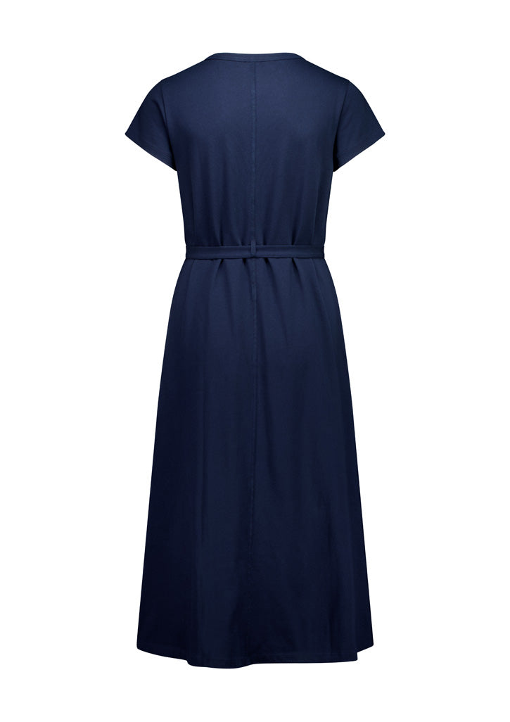 Womens Grace T-Shirt Midi Dress - Navy ||SRC=https://cdn.fashionbizapps.nz/honeybee/images/BBS2605L_Product_Navy_02.jpg