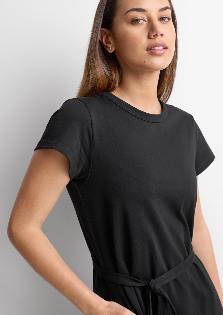 Womens Grace T-Shirt Midi Dress ||SRC=https://cdn.fashionbizapps.nz/honeybee/images/BBS2605L_Talent_Black_09.jpg