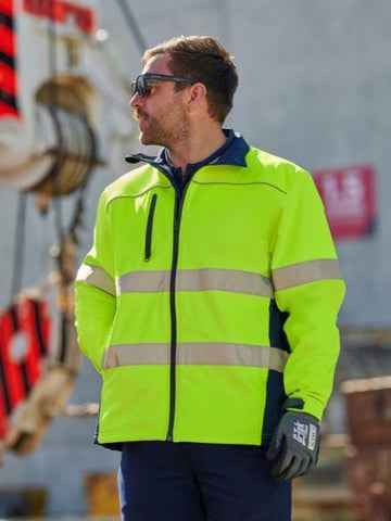 Taped Hi Vis Soft Shell Jacket