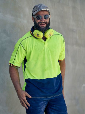 Hi Vis Polyester Mesh Polo