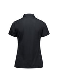 Womens Phoenix Short Sleeve Polo - Black ||SRC=https://cdn.fashionbizapps.nz/honeybee/images/BP2610LS_Product_Black_02.jpg