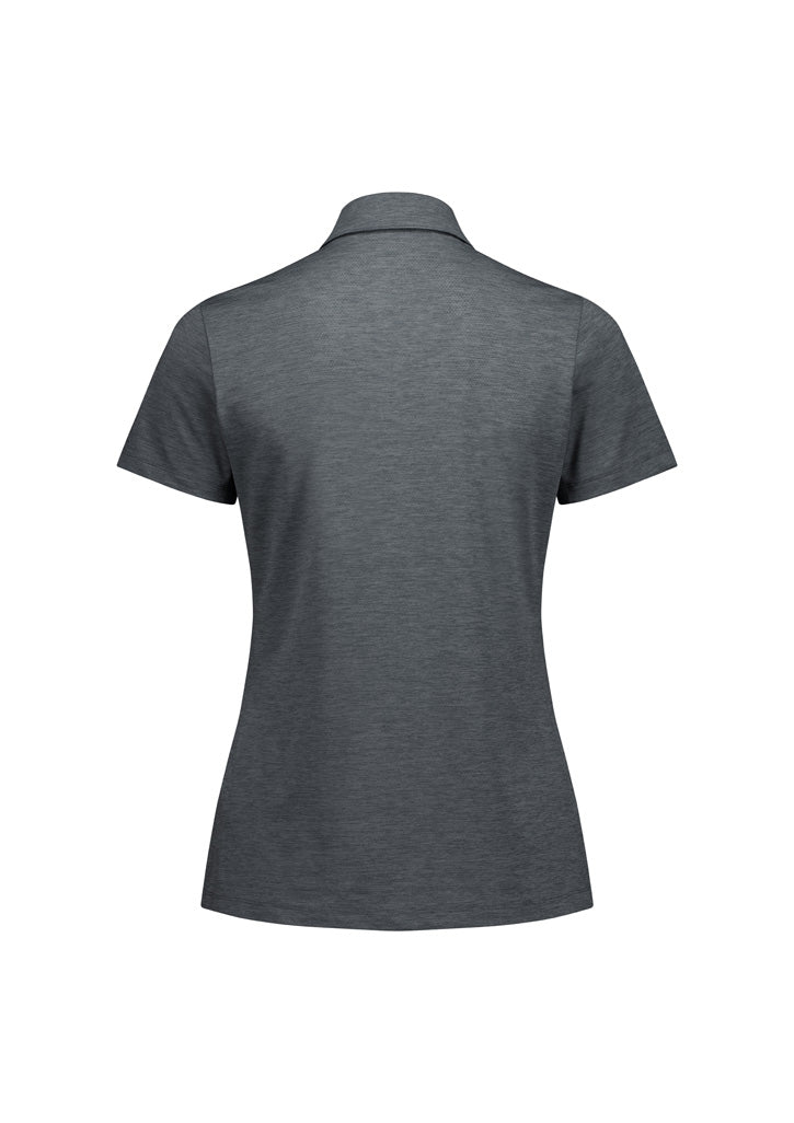 Womens Phoenix Short Sleeve Polo - Charcoal Marle ||SRC=https://cdn.fashionbizapps.nz/honeybee/images/BP2610LS_Product_Charcoal_02.jpg