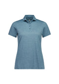 Womens Phoenix Short Sleeve Polo - Ocean Marle ||SRC=https://cdn.fashionbizapps.nz/honeybee/images/BP2610LS_Product_OceanMarle_01_dfOHr1V.jpg