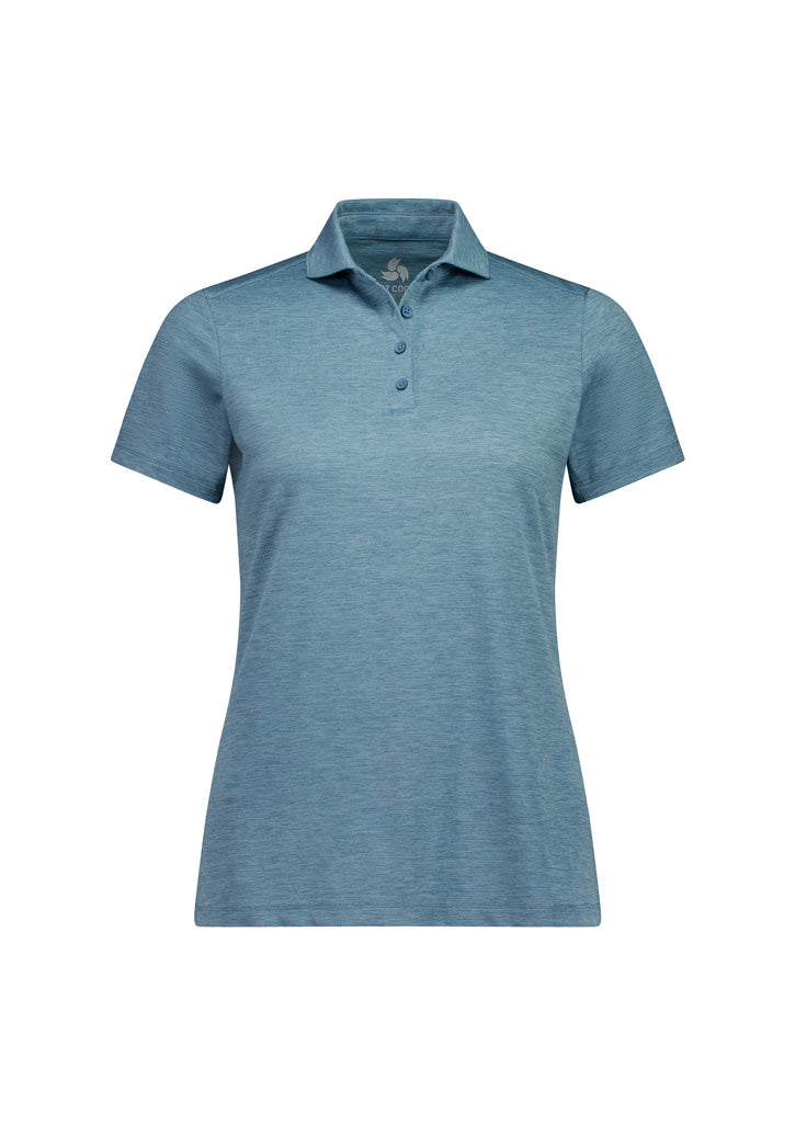 Womens Phoenix Short Sleeve Polo - Ocean Marle ||SRC=https://cdn.fashionbizapps.nz/honeybee/images/BP2610LS_Product_OceanMarle_01_dfOHr1V.jpg