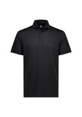 Mens Phoenix Short Sleeve Polo - Black ||SRC=https://cdn.fashionbizapps.nz/honeybee/images/BP2610MS_Product_Black_01.jpg