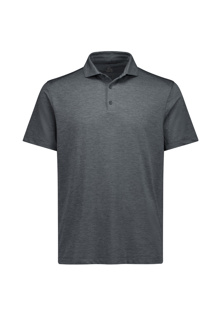 Mens Phoenix Short Sleeve Polo - Charcoal Marle ||SRC=https://cdn.fashionbizapps.nz/honeybee/images/BP2610MS_Product_Charcoal_01.jpg