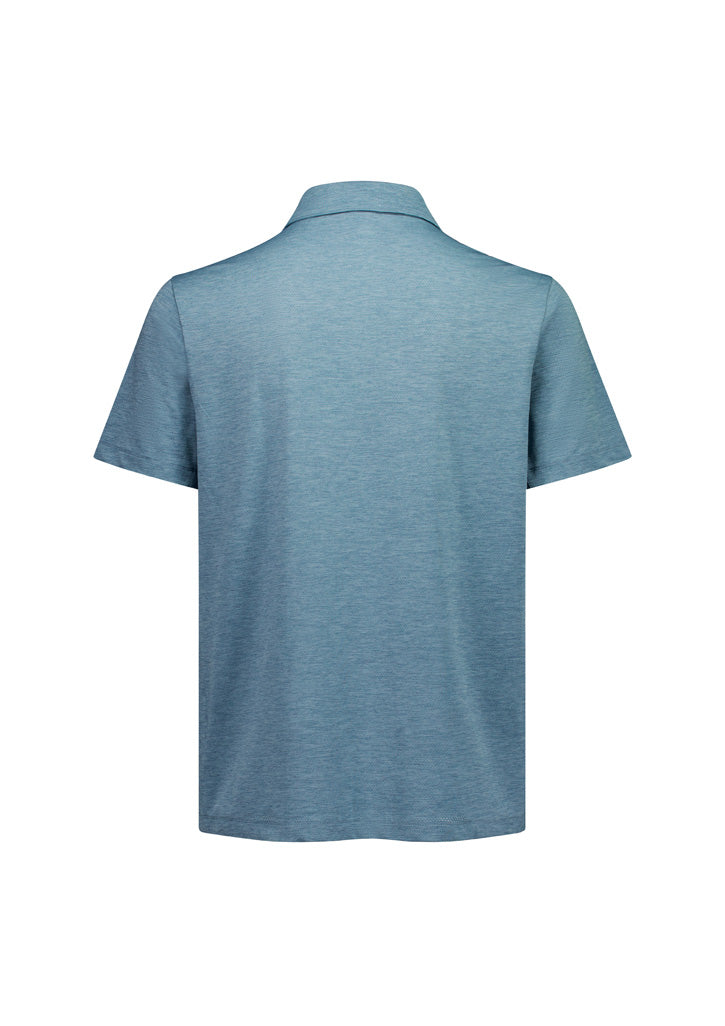 Mens Phoenix Short Sleeve Polo - Ocean Marle ||SRC=https://cdn.fashionbizapps.nz/honeybee/images/BP2610MS_Product_OceanMarle_02.jpg