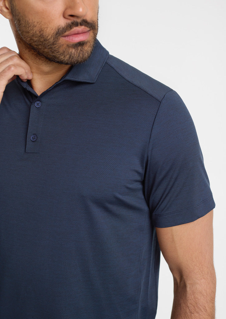 Mens Phoenix Short Sleeve Polo ||SRC=https://cdn.fashionbizapps.nz/honeybee/images/BP2610MS_Talent_Navy_06.jpg