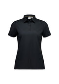 Womens Venture Short Sleeve Polo - Black ||SRC=https://cdn.fashionbizapps.nz/honeybee/images/BP2616LS_Product_Black_01_cAT91jp.jpg