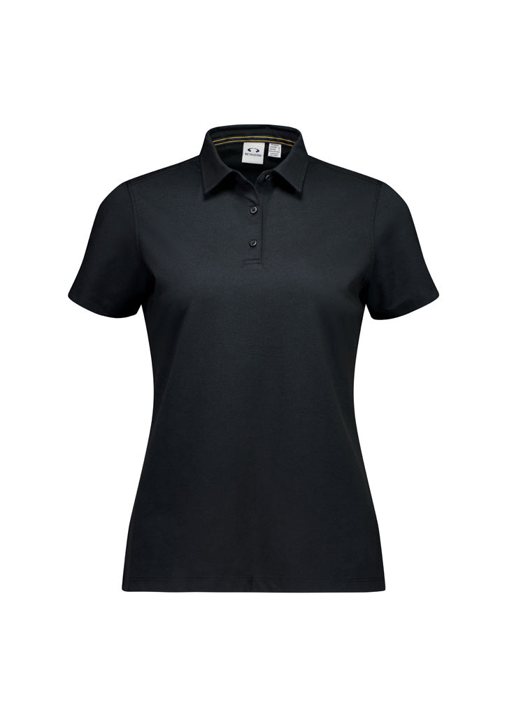 Womens Venture Short Sleeve Polo - Black ||SRC=https://cdn.fashionbizapps.nz/honeybee/images/BP2616LS_Product_Black_01_cAT91jp.jpg