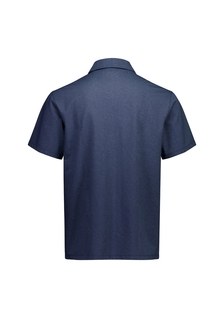 Mens Venture Short Sleeve Polo - Denim Blue ||SRC=https://cdn.fashionbizapps.nz/honeybee/images/BP2616MS_Product_DenimBlue_02_N0e4iVw.jpg