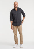 Mens Venture Long Sleeve Shirt ||SRC=https://cdn.fashionbizapps.nz/honeybee/images/BS2619ML_Talent_Black_03.jpg