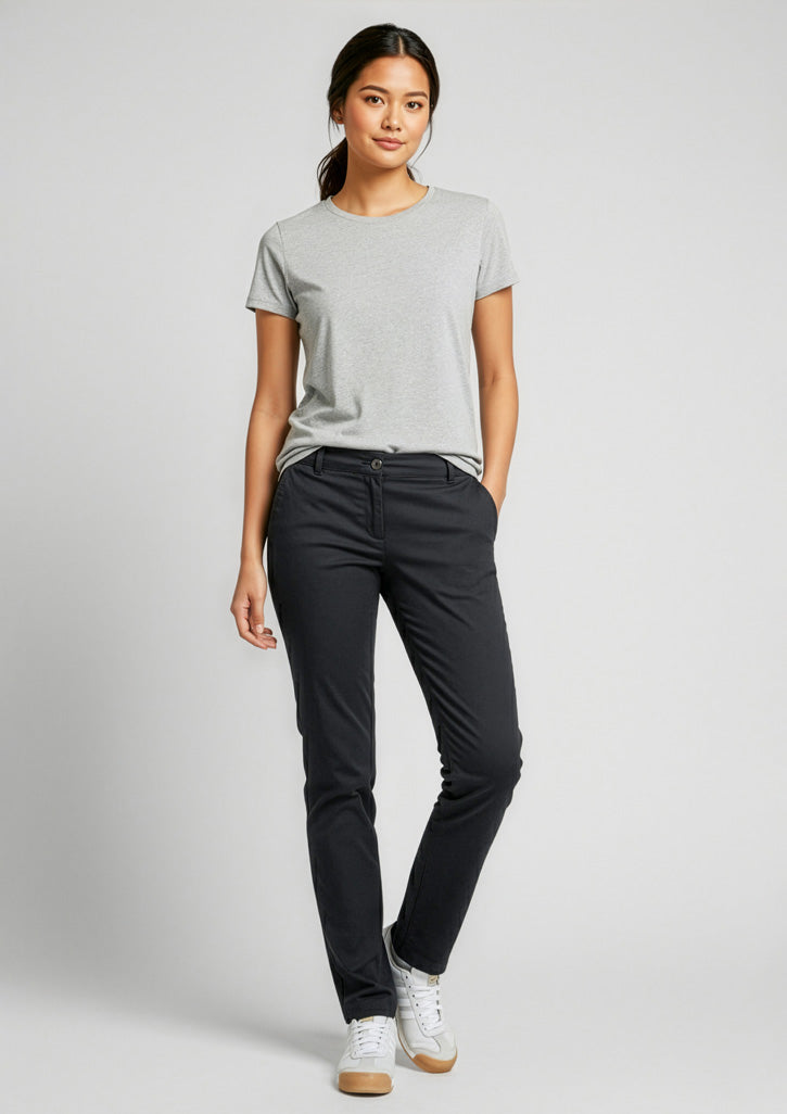 Womens Lawson Chino Pant ||SRC=https://cdn.fashionbizapps.nz/honeybee/images/BS724L_Talent_Black_02.jpg