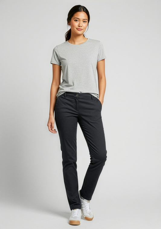 Womens Lawson Chino Pant ||SRC=https://cdn.fashionbizapps.nz/honeybee/images/BS724L_Talent_Black_02.jpg