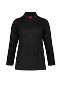 Womens Al Dente Long Sleeve Chef Jacket - Black ||SRC=https://cdn.fashionbizapps.nz/honeybee/images/CH230LL_bProduct_Black_01_I0rfW8r.jpg