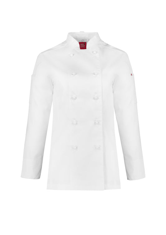 Womens Al Dente Long Sleeve Chef Jacket - White ||SRC=https://cdn.fashionbizapps.nz/honeybee/images/CH230LL_bProduct_White_01_MCkodEa.jpg