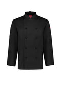 Mens Al Dente Long Sleeve Chef Jacket - Black ||SRC=https://cdn.fashionbizapps.nz/honeybee/images/CH230ML_bProduct_Black_01_XJbeXJ4.jpg