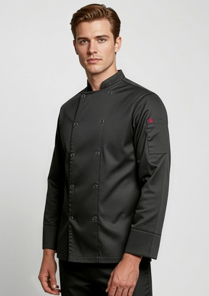Mens Zest Long Sleeve Jacket ||SRC=https://cdn.fashionbizapps.nz/honeybee/images/CH232ML_Talent_Black_01.jpg