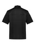 Mens Zest Short Sleeve Chef Jacket - Black ||SRC=https://cdn.fashionbizapps.nz/honeybee/images/CH232MS_bProduct_Black_02_TRMDKsQ.jpg