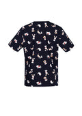 Womens Printed Best Friends Scrub Top - Midnight Navy ||SRC=https://cdn.fashionbizapps.nz/honeybee/images/CST147LS_bProduct_MidnightNavy_02_SV4e0If.jpg