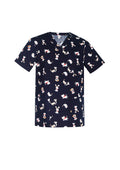 Mens Printed Best Friends Scrub Top ||SRC=https://cdn.fashionbizapps.nz/honeybee/images/CST147MS_bProduct_MidnightNavy_01_jZgIWDZ.jpg