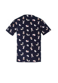 Mens Printed Best Friends Scrub Top - Midnight Navy ||SRC=https://cdn.fashionbizapps.nz/honeybee/images/CST147MS_bProduct_MidnightNavy_02_TTZtHRy.jpg
