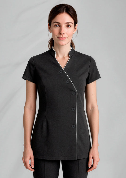 Womens Zen Tunic ||SRC=https://cdn.fashionbizapps.nz/honeybee/images/H134LS_Talent_Black_01_R_uid4rqT.jpg