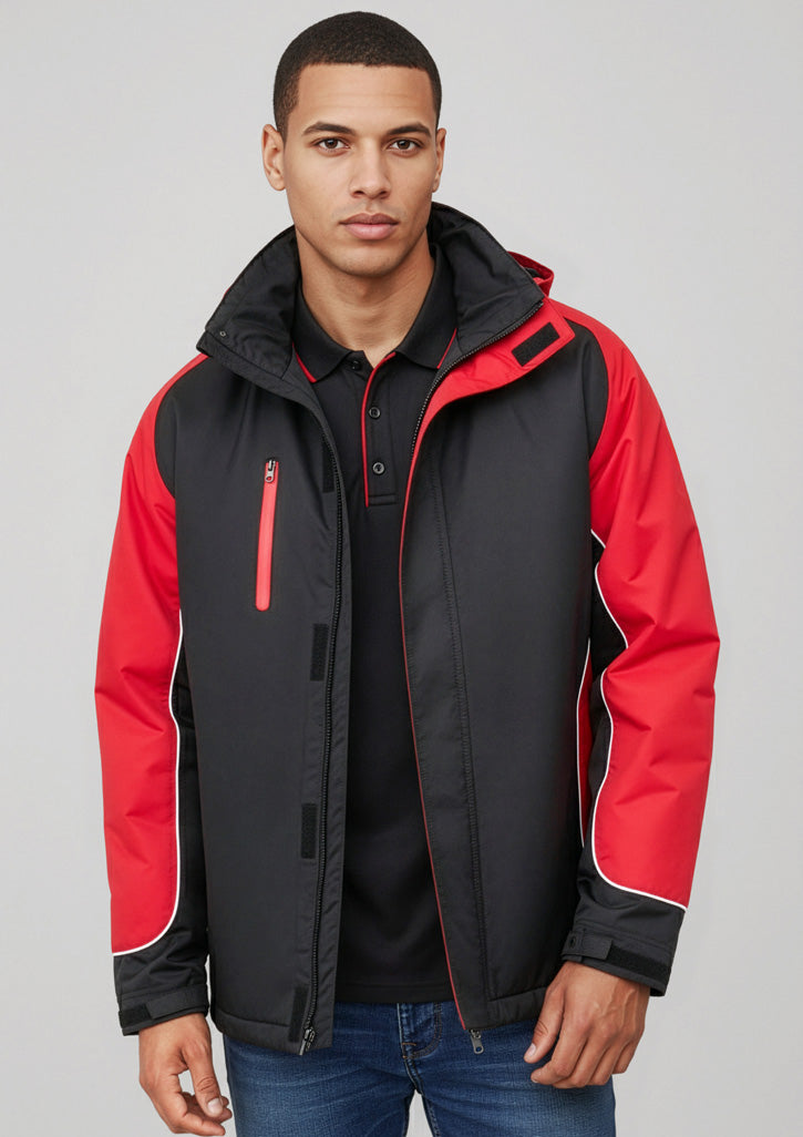 Unisex Nitro Jacket ||SRC=https://cdn.fashionbizapps.nz/honeybee/images/J10110_Talent_Black_Red_White_01_3w8LRuG.jpg
