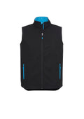 Mens Geneva Vest - Black/Cyan ||SRC=https://cdn.fashionbizapps.nz/honeybee/images/J404M_bProduct_Black_Cyan_01_c5JjYic.jpg