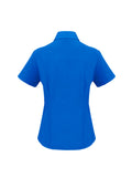 Womens Oasis Short Sleeve Shirt - Electric Blue ||SRC=https://cdn.fashionbizapps.nz/honeybee/images/LB3601_bProduct_ElectricBlue_02_NaeKUew.jpg