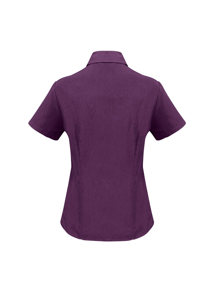 Womens Oasis Short Sleeve Shirt - Grape ||SRC=https://cdn.fashionbizapps.nz/honeybee/images/LB3601_bProduct_Grape_02_xrjboyW.jpg