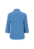 Womens Metro 3/4 Sleeve Shirt - Mid Blue ||SRC=https://cdn.fashionbizapps.nz/honeybee/images/LB7300_bProduct_MidBlue_02_9kRpOZS.jpg
