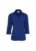 Womens Metro 3/4 Sleeve Shirt - Royal ||SRC=https://cdn.fashionbizapps.nz/honeybee/images/LB7300_bProduct_Royal_01_8w4z6qF.jpg