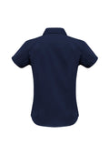 Womens Metro Short Sleeve Shirt - Navy ||SRC=https://cdn.fashionbizapps.nz/honeybee/images/LB7301_bProduct_Navy_02_aQNfMsF.jpg