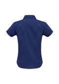 Womens Metro Short Sleeve Shirt - Royal ||SRC=https://cdn.fashionbizapps.nz/honeybee/images/LB7301_bProduct_Royal_02_spsAIvF.jpg