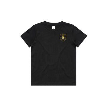 Rolling Deep Shield Staple Tee (Gold Print) - Kids