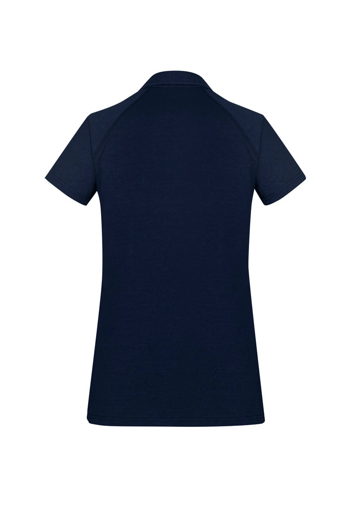 Womens Byron Short Sleeve Polo - Navy ||SRC=https://cdn.fashionbizapps.nz/honeybee/images/P011LS_bProduct_Navy_02_06NDvOY.jpg