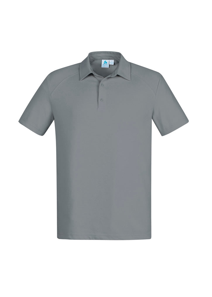 Mens Byron Short Sleeve Polo - Silver ||SRC=https://cdn.fashionbizapps.nz/honeybee/images/P011MS_bProduct_Silver_01_iMCLTmR.jpg