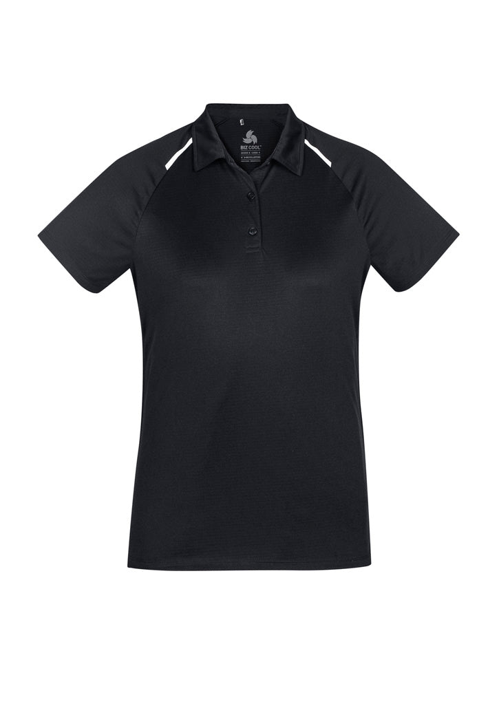 Womens Academy Short Sleeve Polo - Black/White ||SRC=https://cdn.fashionbizapps.nz/honeybee/images/P012LS_bProduct_Black_White_01_SmMOgSo.jpg
