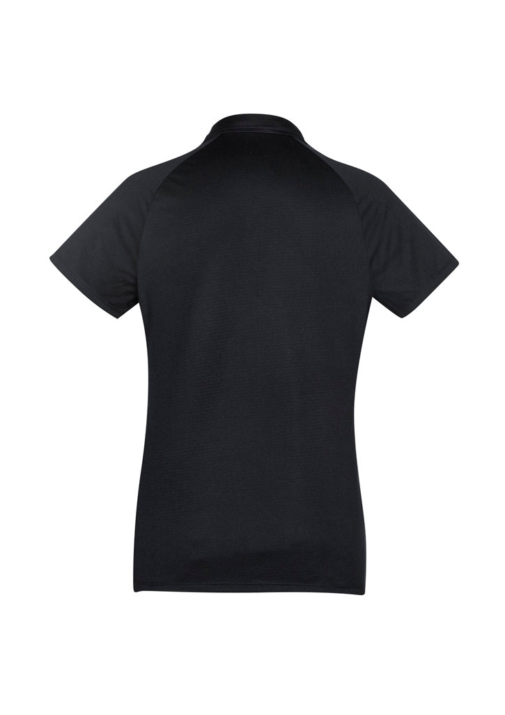 Womens Academy Short Sleeve Polo - Black/White ||SRC=https://cdn.fashionbizapps.nz/honeybee/images/P012LS_bProduct_Black_White_02_z77fMdq.jpg