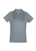 Womens Academy Short Sleeve Polo - Silver/Charcoal ||SRC=https://cdn.fashionbizapps.nz/honeybee/images/P012LS_bProduct_Silver_Charcoal_01_YjU1j0R.jpg
