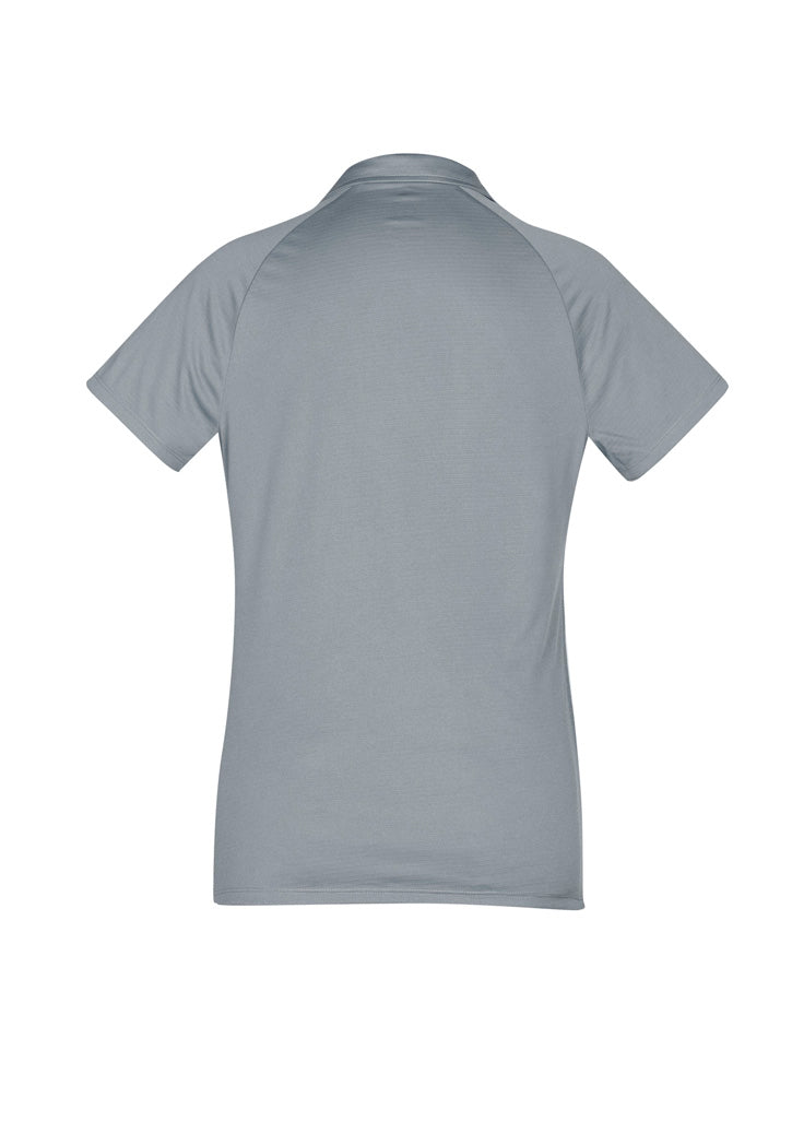 Womens Academy Short Sleeve Polo - Silver/Charcoal ||SRC=https://cdn.fashionbizapps.nz/honeybee/images/P012LS_bProduct_Silver_Charcoal_02_lW9aRq8.jpg