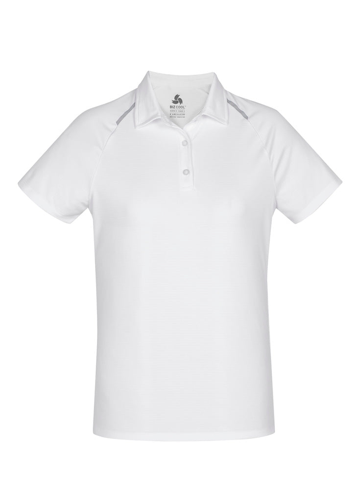 Womens Academy Short Sleeve Polo - White/Silver ||SRC=https://cdn.fashionbizapps.nz/honeybee/images/P012LS_bProduct_White_Silver_01_DiVO8lV.jpg
