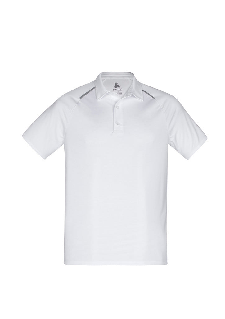 Mens Academy Short Sleeve Polo - White/Silver ||SRC=https://cdn.fashionbizapps.nz/honeybee/images/P012MS_bProduct_White_Silver_01_u3knJXK.jpg