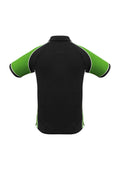 Mens Nitro Short Sleeve Polo - Black/Green/White ||SRC=https://cdn.fashionbizapps.nz/honeybee/images/P10112_bProduct_Black_Green_White_02_Fh238vC.jpg