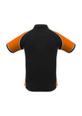 Mens Nitro Short Sleeve Polo - Black/Orange/White ||SRC=https://cdn.fashionbizapps.nz/honeybee/images/P10112_bProduct_Black_Orange_White_02_hmUQF0e.jpg