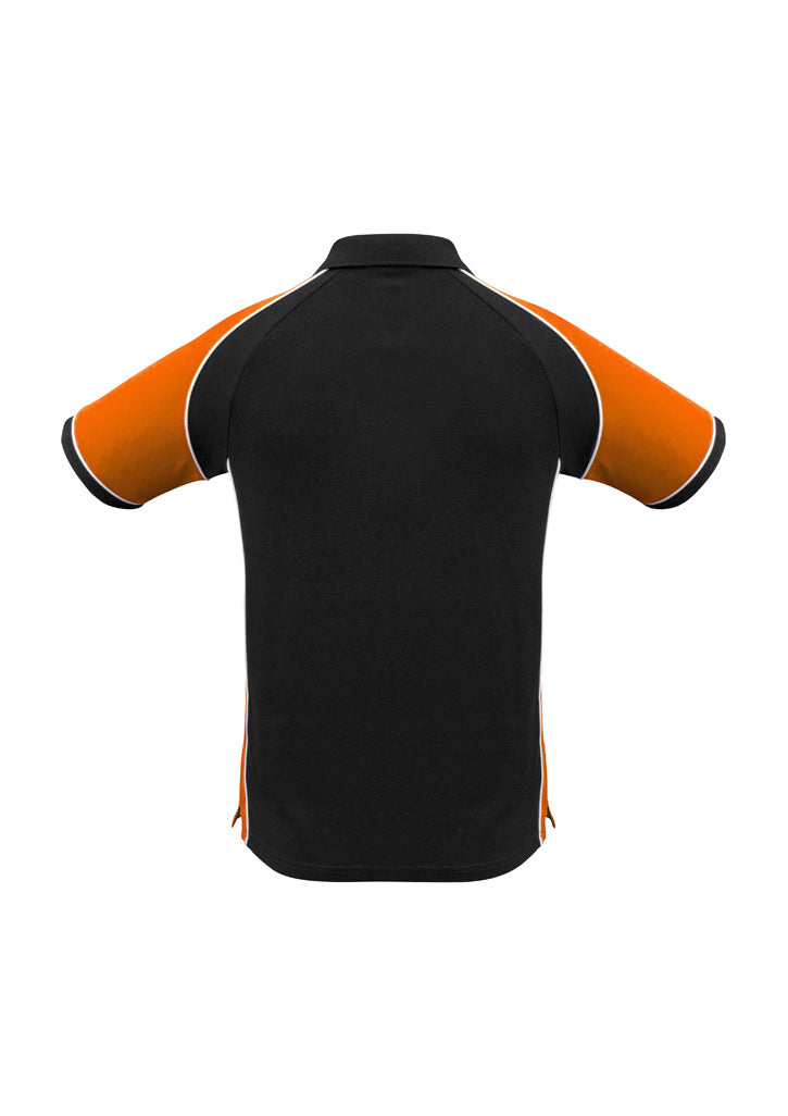 Mens Nitro Short Sleeve Polo - Black/Orange/White ||SRC=https://cdn.fashionbizapps.nz/honeybee/images/P10112_bProduct_Black_Orange_White_02_hmUQF0e.jpg